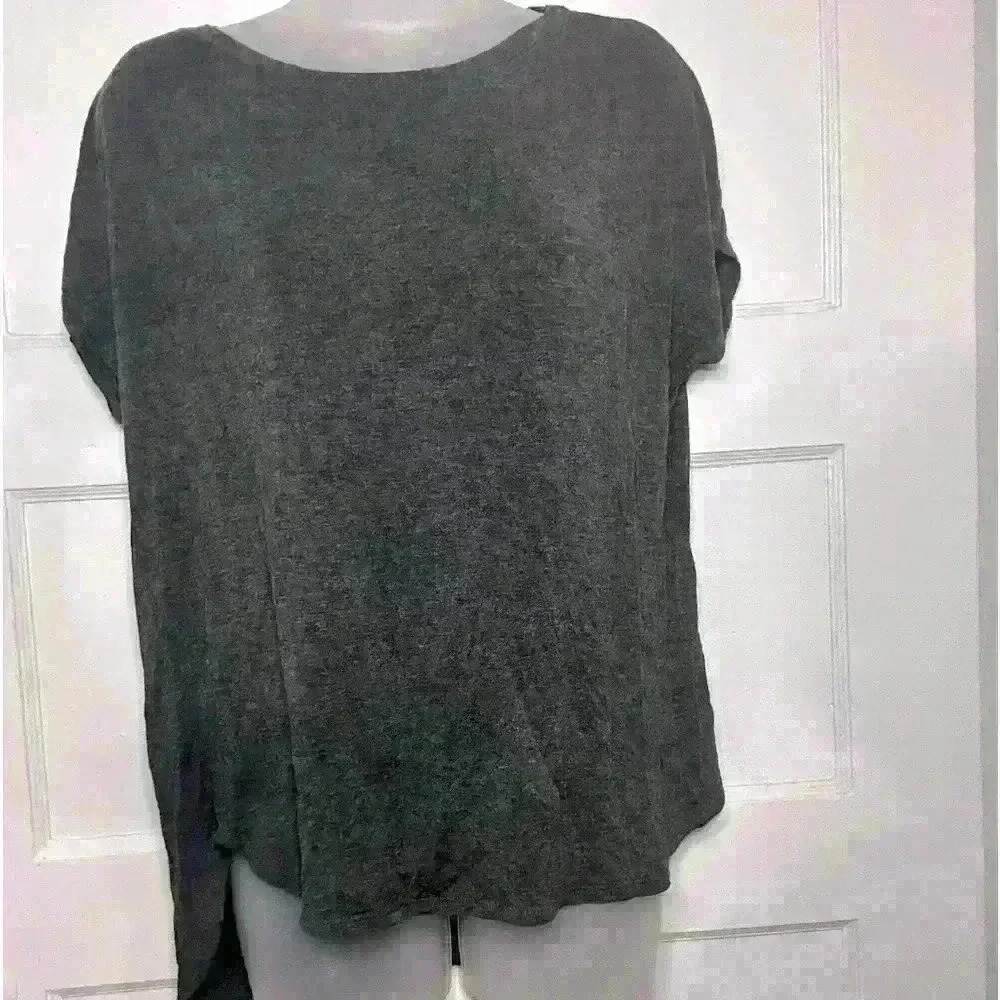 Ginger G‎ Charcoal Gray Tunic Tee Perfect For Leggings Sz M